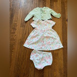Baby girl dress with sweater - Little Me 9m
